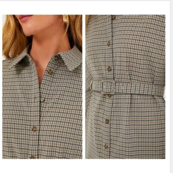 Tuckernuck | NEW Sycamore Check Belted Vera Long Sleeve Maxi Dress Size XXL - Picture 3 of 11